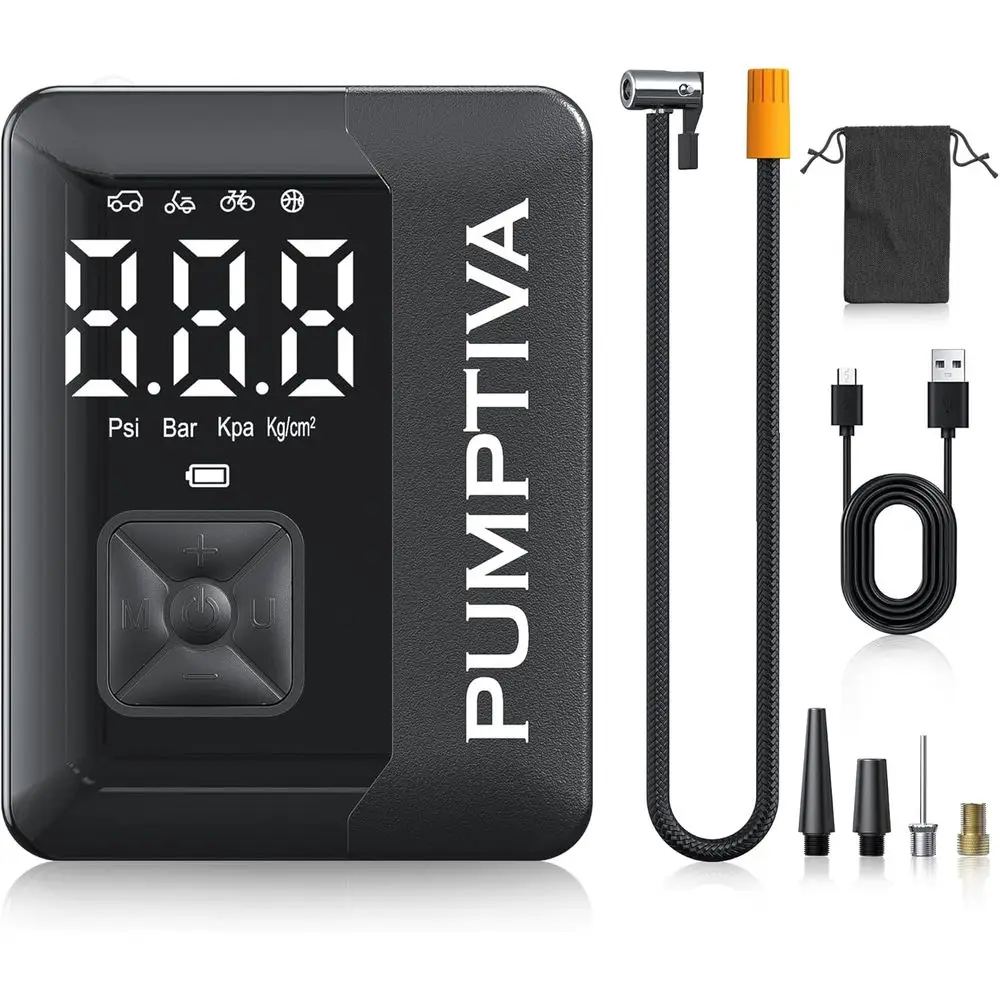 Portable 150 PSI Air Compressor with LCD Display and LED Light for Cars, Motorcycles, Bikes, and More
Portable 150 PSI Air Compressor with LCD Display and LED Light for Cars, Motorcycles, Bikes, and More