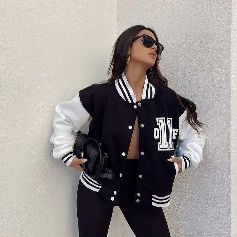 2024 Spring/Summer Women's New Casual Fashion Baseball Suit Printed Versatile Casual Jacket Solid Color Long sleeved Cardigan
2024 Spring/Summer Women's New Casual Fashion Baseball Suit Printed Versatile Casual Jacket Solid Color Long sleeved Cardigan