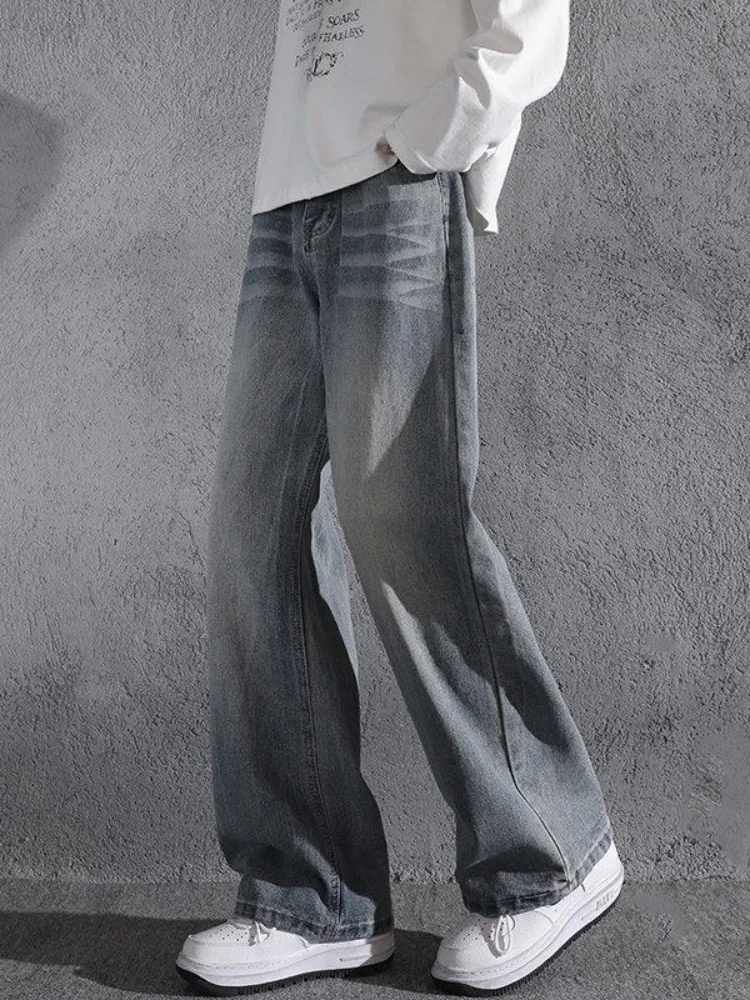American Retro High Street Straight Leg Bell Bot Jeans ex Summer CleanFit Wide Leg Pants Trendy Cotton Polyester Blend
American Retro High Street Straight Leg Bell Bot Jeans ex Summer CleanFit Wide Leg Pants Trendy Cotton Polyester Blend