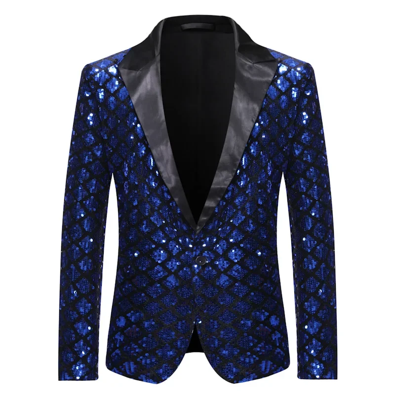 Silver Sequin Plaid Blazer Jacket Men 2023 Fashion Slim FIt One Button Dress Suit Blazer Male Party Wedding Stage Costume Homme
Silver Sequin Plaid Blazer Jacket Men 2023 Fashion Slim FIt One Button Dress Suit Blazer Male Party Wedding Stage Costume Homme