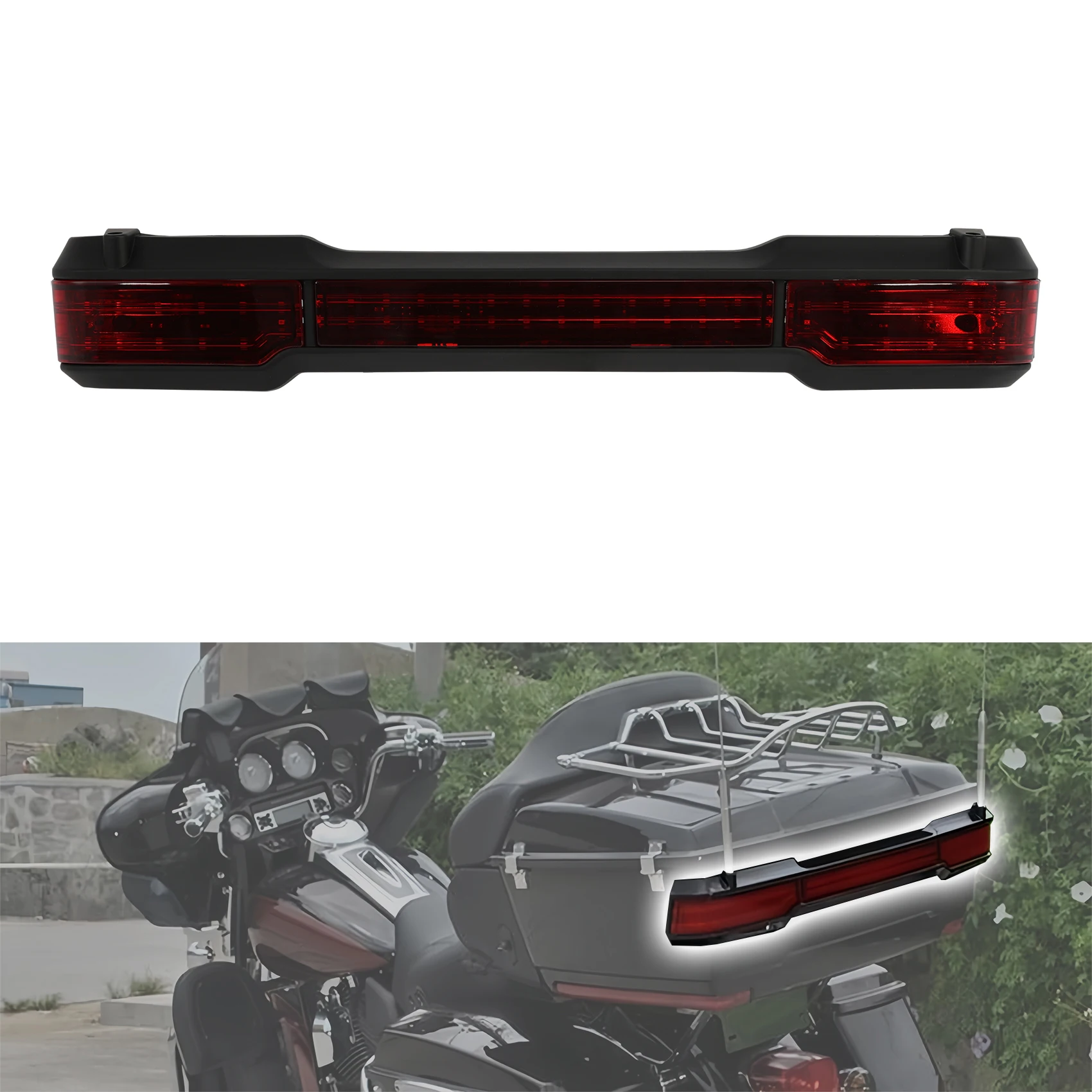 Motorcycle LED Tail Light Trunk Brake Red Light Accent For Harley Touring Street Glide Road King Electra Glide 1997-2008 2007 06
Motorcycle LED Tail Light Trunk Brake Red Light Accent For Harley Touring Street Glide Road King Electra Glide 1997-2008 2007 06