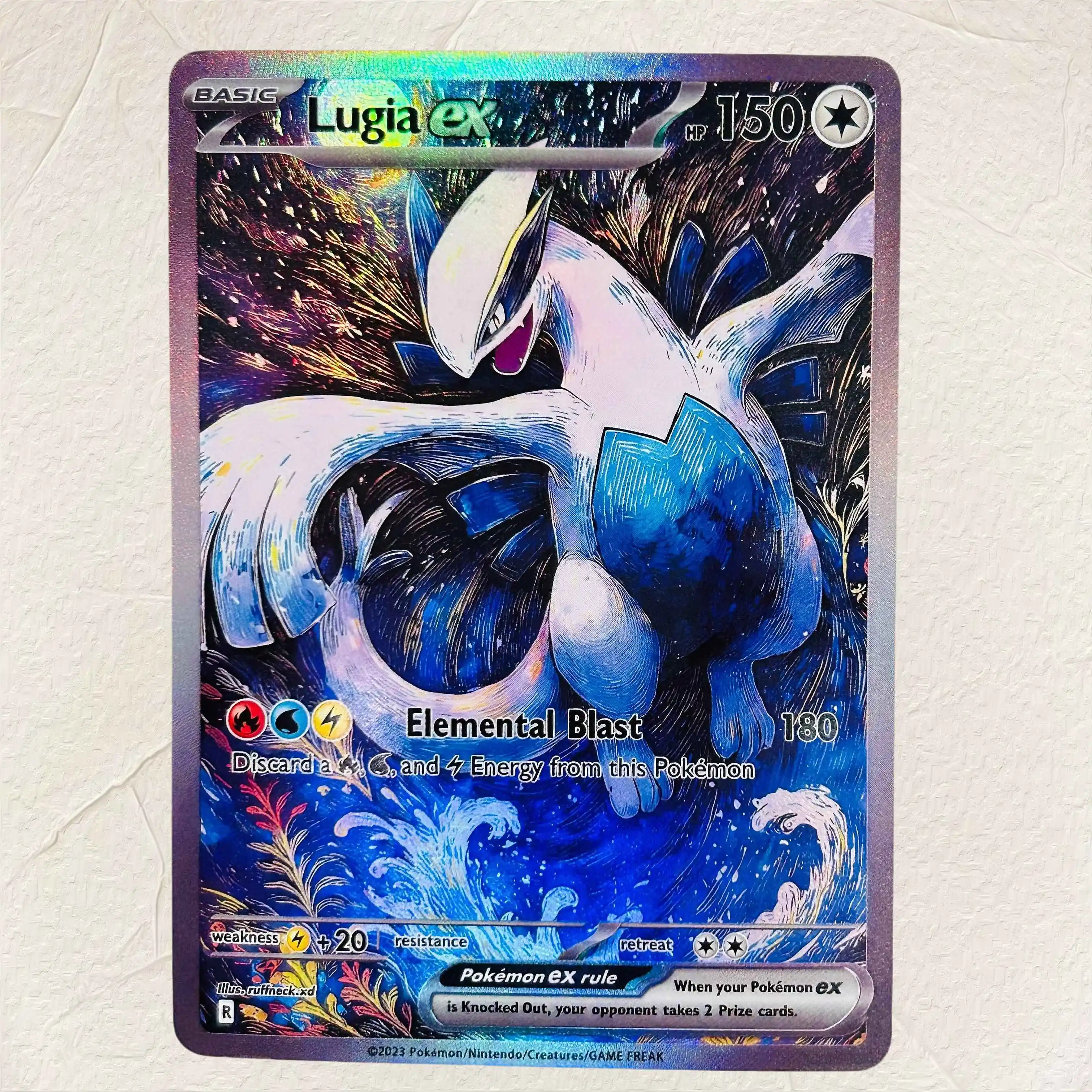 DIY Pokemon Lugia ex Holographic Texture Cards English Version Perfect Condition Classic Anime Collectible TCG
DIY Pokemon Lugia ex Holographic Texture Cards English Version Perfect Condition Classic Anime Collectible TCG