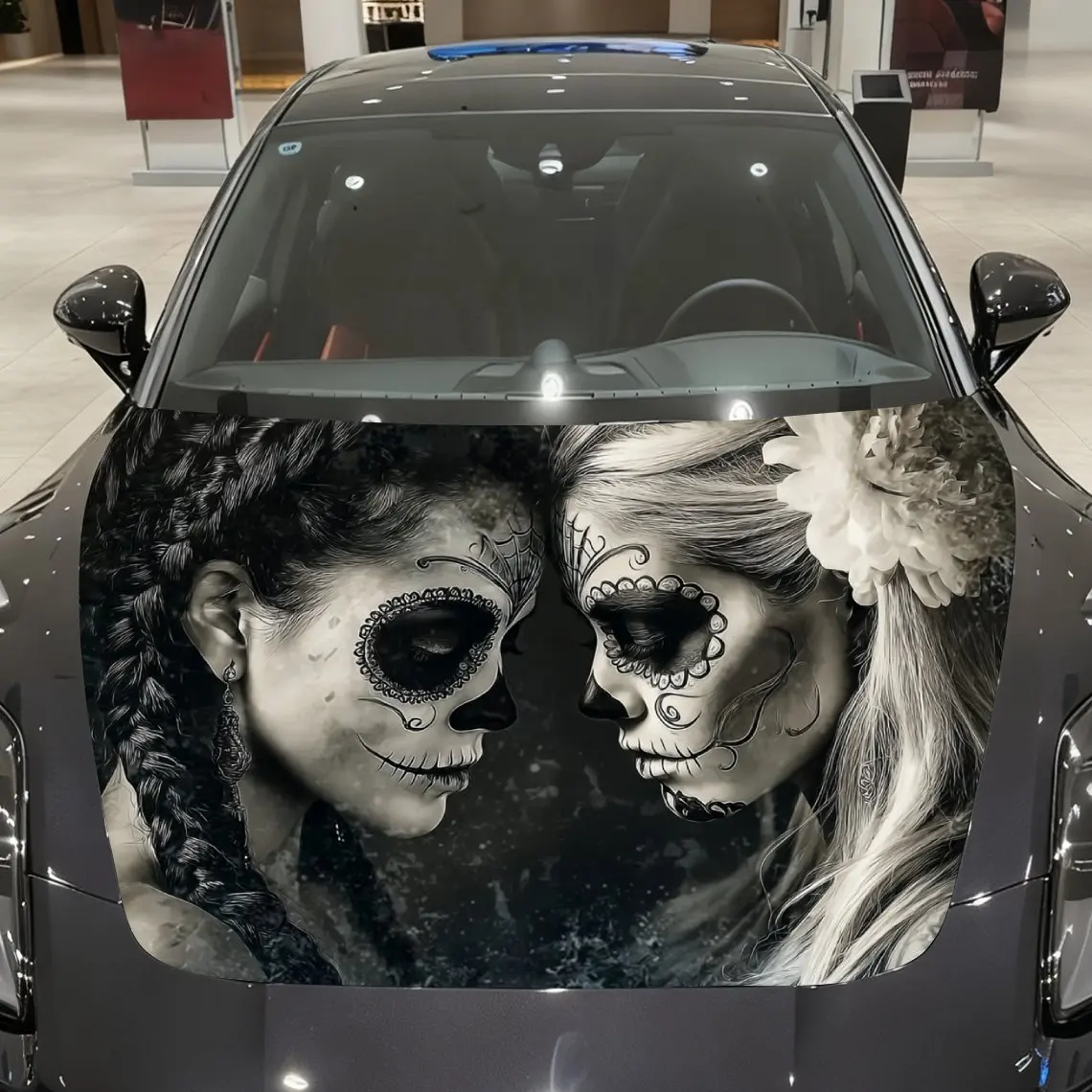Gothic Tattoo Women Car Hood Vinyl Packaging-waterproof, Scratch Resistant, Self-adhesive Sticker, Red And Black Design, Durable
Gothic Tattoo Women Car Hood Vinyl Packaging-waterproof, Scratch Resistant, Self-adhesive Sticker, Red And Black Design, Durable