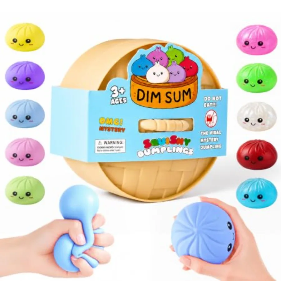 Dumpling Squishies, Dumpling Mystery Box, Colorful Dumplings Stress Balls Fidget Sensory Toy, Stocking Stuffers with Food Steam
Dumpling Squishies, Dumpling Mystery Box, Colorful Dumplings Stress Balls Fidget Sensory Toy, Stocking Stuffers with Food Steam
