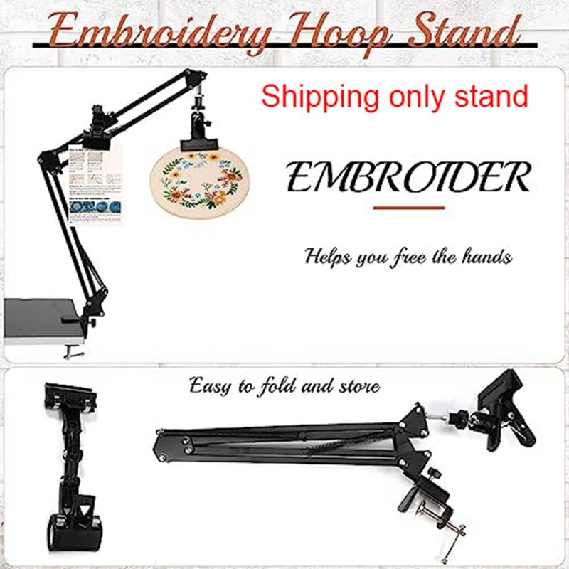 A06RP Embroidery Hoop Holder, Adjustable Embroidery Hoop Holder with Instruction Holder,Cross Stitchand Embroidery Projects
A06RP Embroidery Hoop Holder, Adjustable Embroidery Hoop Holder with Instruction Holder,Cross Stitchand Embroidery Projects