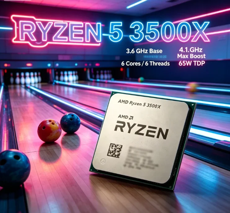 AMD R5 3500X Gaming Processor 6 Core 6 Thread Dynamic Boost 4.1GHz 32MB Cache AM4 Native Design No SMT Interference Pure Gaming
AMD R5 3500X Gaming Processor 6 Core 6 Thread Dynamic Boost 4.1GHz 32MB Cache AM4 Native Design No SMT Interference Pure Gaming