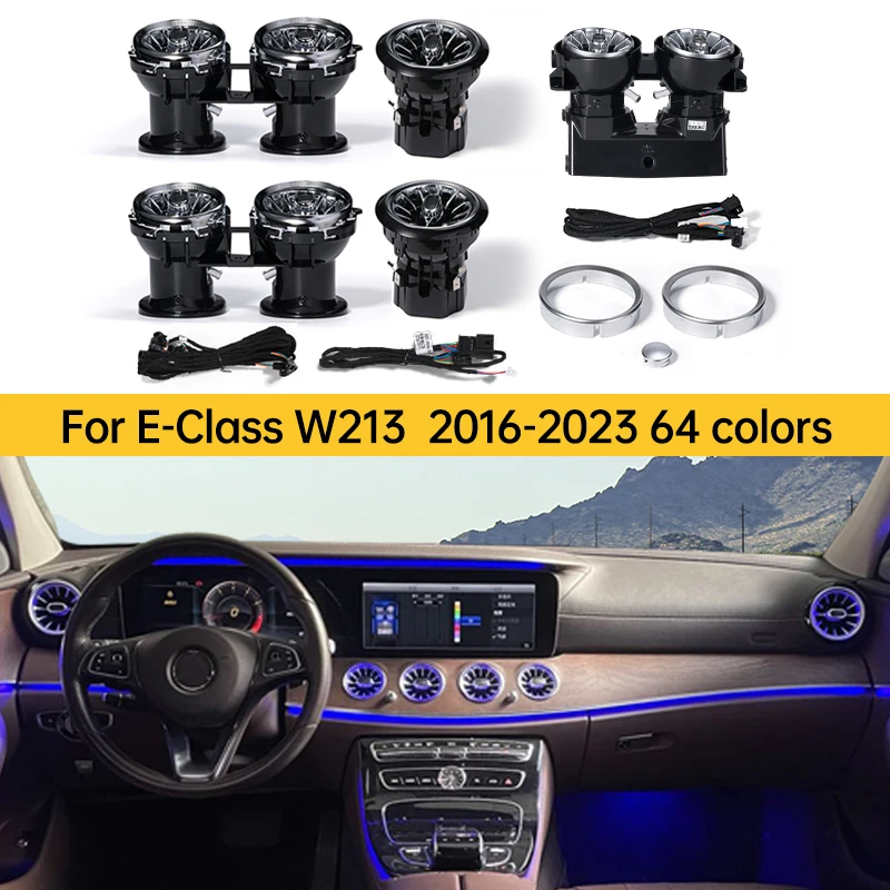 64 Colors LED Ambient Light For Mercedes Benz W213 E-Class AMG E200/260/300/350 Air Vents Light APP/ Car Play/Car Radio Control
64 Colors LED Ambient Light For Mercedes Benz W213 E-Class AMG E200/260/300/350 Air Vents Light APP/ Car Play/Car Radio Control