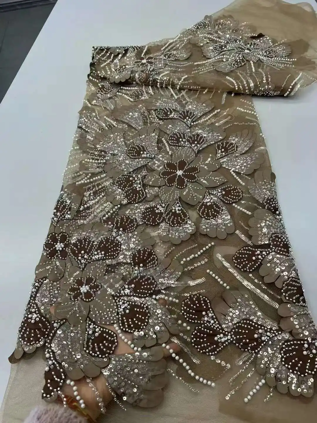 Terrific Elegant French Pearl Beads Tulle Lace Top Quality Exquisite African Nigerian Sequins Net Lace For Evening Party Dress
Terrific Elegant French Pearl Beads Tulle Lace Top Quality Exquisite African Nigerian Sequins Net Lace For Evening Party Dress
