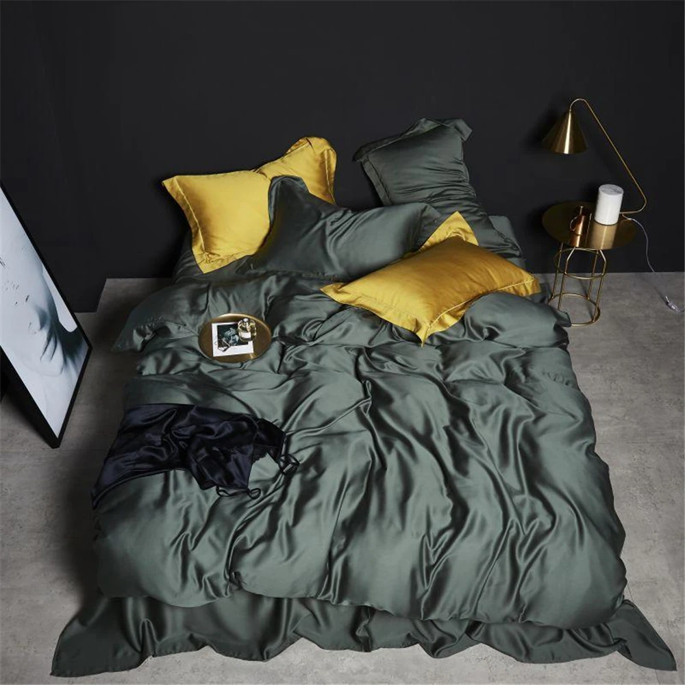 Lanlika Pure 100% Silk Green Bedding Set Beauty Double Queen King High Quality Duvet Cover Bed Linen Set Fitted Sheet Pillowcase
Lanlika Pure 100% Silk Green Bedding Set Beauty Double Queen King High Quality Duvet Cover Bed Linen Set Fitted Sheet Pillowcase