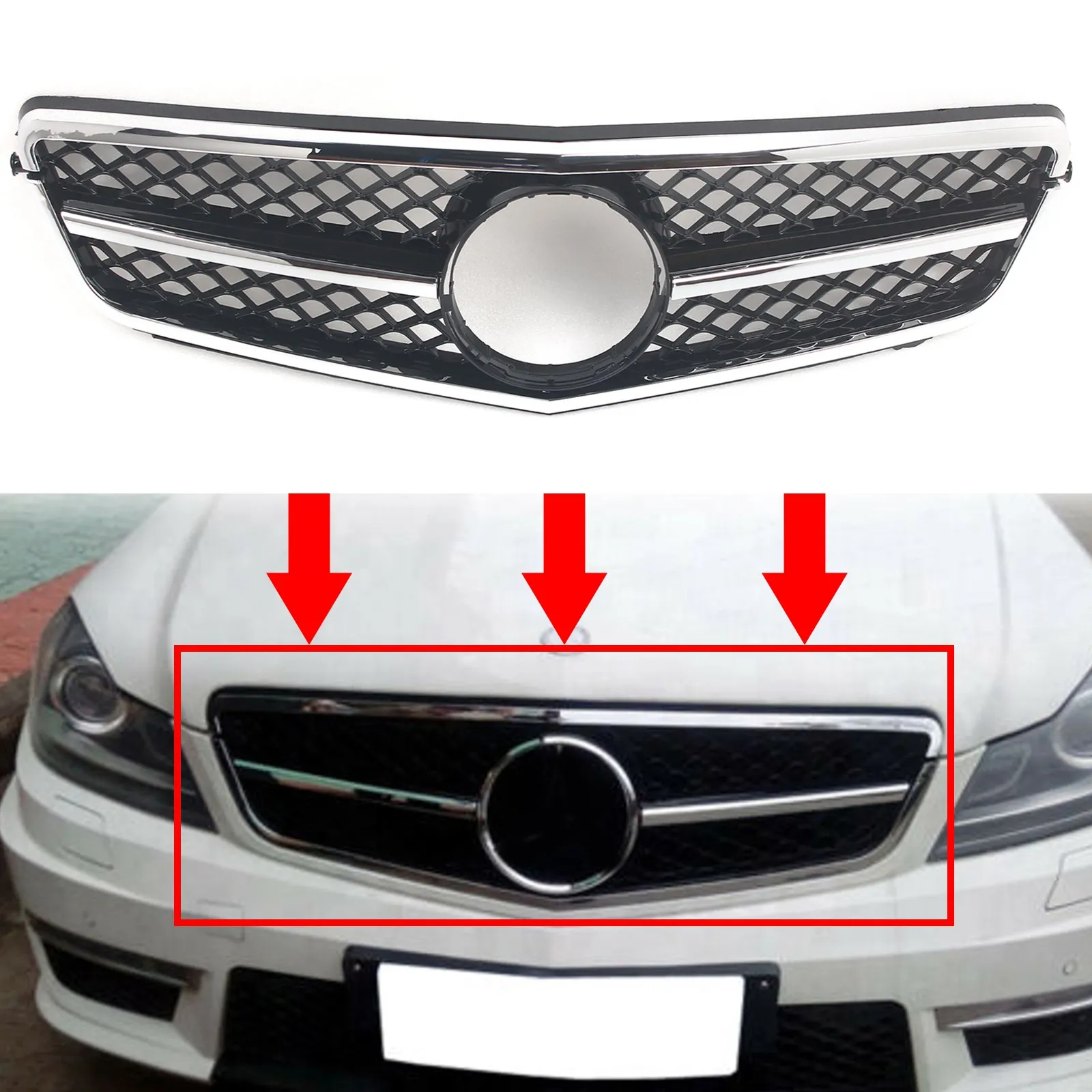 Car Front Bumper Racing Grill Billet Gril Tuning Accessories For Mercedes Benz C-Class W204 C204 2007-2014
Car Front Bumper Racing Grill Billet Gril Tuning Accessories For Mercedes Benz C-Class W204 C204 2007-2014