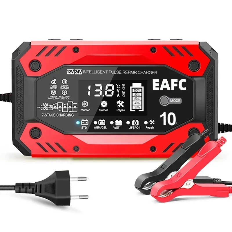 Fully Automatic 24V 5A 12V 10A 7 Stage Charging Car Battery Charger Smart Auto Chargers for Lead Acid Agm Gel Calcium Battery
Fully Automatic 24V 5A 12V 10A 7 Stage Charging Car Battery Charger Smart Auto Chargers for Lead Acid Agm Gel Calcium Battery