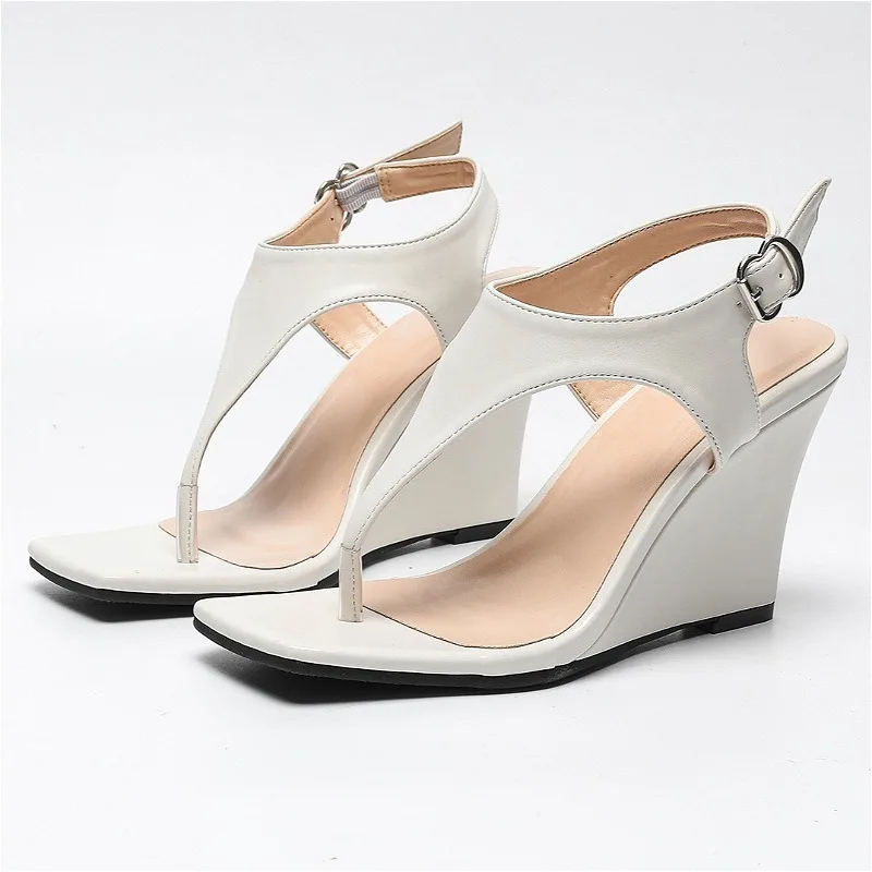 New Wedge Flip Flops Women Open Toe Ankle Buckle Plus Size 42 Casual Thick Sole Sandal Concise Fashion High Heeled Sandals Women
New Wedge Flip Flops Women Open Toe Ankle Buckle Plus Size 42 Casual Thick Sole Sandal Concise Fashion High Heeled Sandals Women