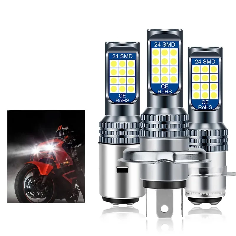 Мотоциклетные светодиодные фары H4, супер яркие, 24 шт., 3030 SMD 6000K, противотуманные фары для мотоцикла, лампы для бега, аксессуары для скутера 
Мотоциклетные светодиодные фары H4, супер яркие, 24 шт., 3030 SMD 6000K, противотуманные фары для мотоцикла, лампы для бега, аксессуары для скутера