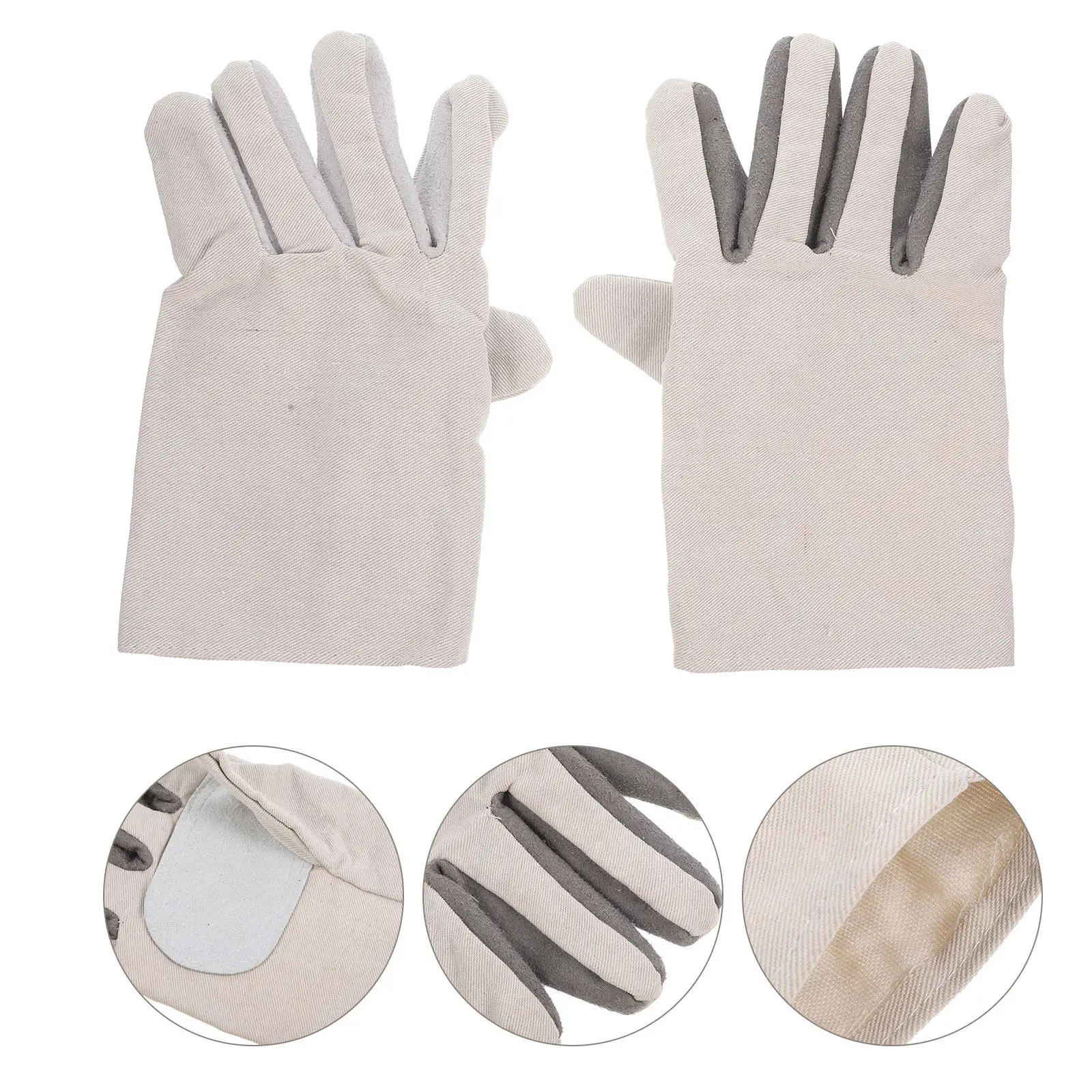 1Pair Oil Resistant Abrasion Proof Welding Gloves Canvas Cowhide Heavy Duty Heat Resistant Safety Work Protective Gloves
1Pair Oil Resistant Abrasion Proof Welding Gloves Canvas Cowhide Heavy Duty Heat Resistant Safety Work Protective Gloves
