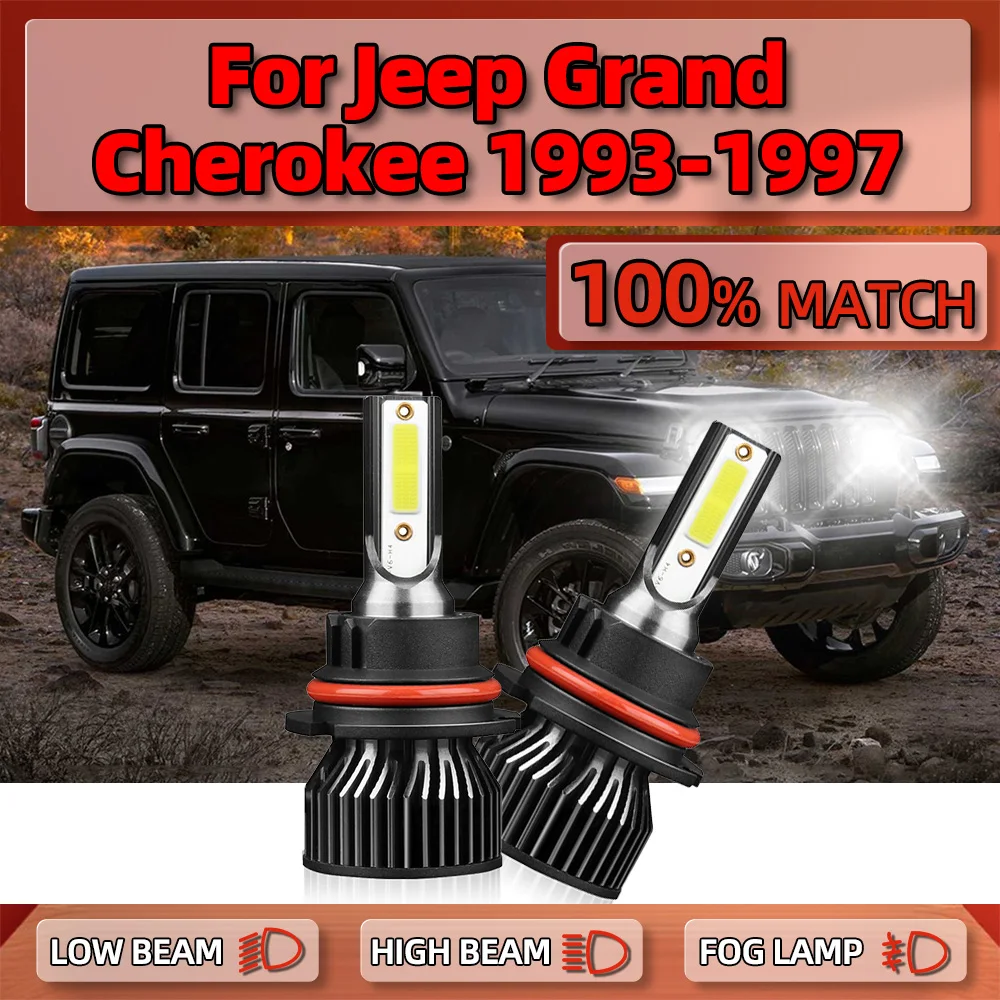 2Pcs LED Headlight Bulbs 120W High Low Beam 20000LM Car Lights 6000K White For Jeep Grand Cherokee 1993 1994 1995 1996 1997
2Pcs LED Headlight Bulbs 120W High Low Beam 20000LM Car Lights 6000K White For Jeep Grand Cherokee 1993 1994 1995 1996 1997