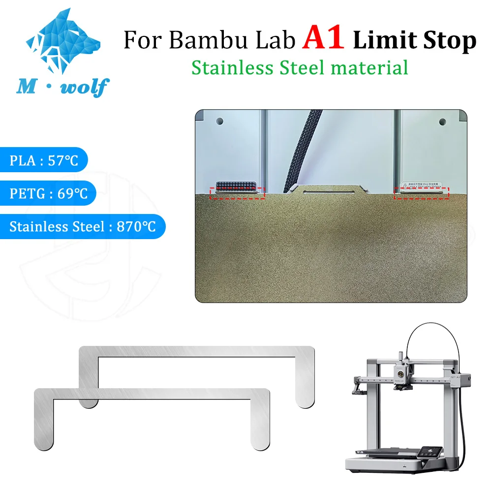Ограничитель-фиксатор для PEI-пластины на платформе 3D-принтера BambuLab A1: высокоточные противоскользящие клипсы для улучшения стабильности печати
Ограничитель-фиксатор для PEI-пластины на платформе 3D-принтера BambuLab A1: высокоточные противоскользящие клипсы для улучшения стабильности печати