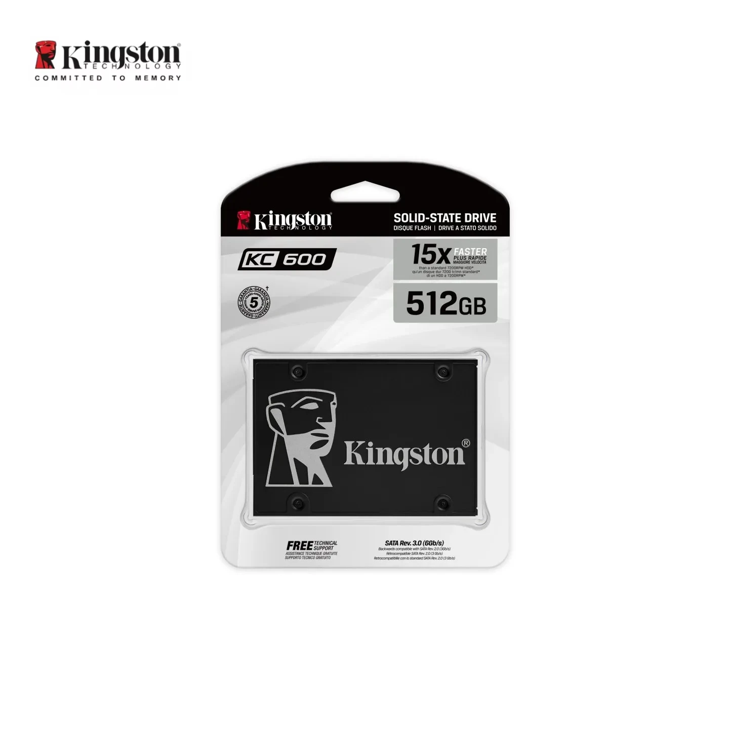 Kingston SSD KC600 Solid State Drive 2.5" SATA 3.0 256GB 512GB 1TB 3D TLC internal Hard Drive for Laptop and Desktop Computer
Kingston SSD KC600 Solid State Drive 2.5" SATA 3.0 256GB 512GB 1TB 3D TLC internal Hard Drive for Laptop and Desktop Computer