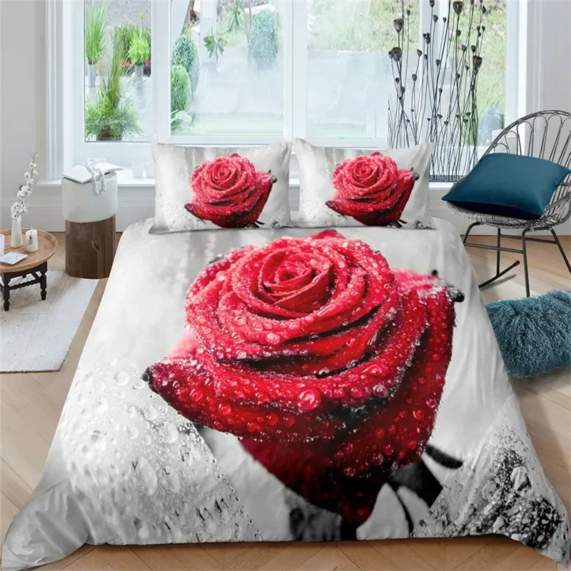 Rose Floral Romantic Theme Blossom Flowers Comfortable Duvet Quilt Cover Pillowcase Bedding Set Bedroom Decoration Home Textile
Rose Floral Romantic Theme Blossom Flowers Comfortable Duvet Quilt Cover Pillowcase Bedding Set Bedroom Decoration Home Textile