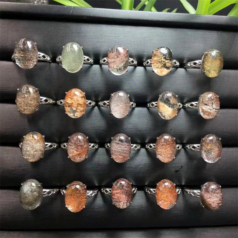 Natural Colorful Garden Quartz Ring Silver Plated Copper Women Ring Adjustable Wedding Jewellry 1PCS
Natural Colorful Garden Quartz Ring Silver Plated Copper Women Ring Adjustable Wedding Jewellry 1PCS