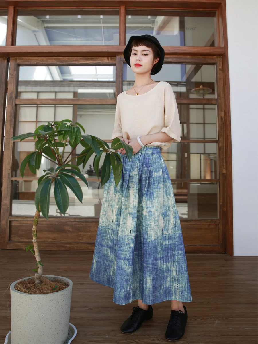 Льняная юбка-миди А-силуэта Ele: женская летняя модная универсальная длинная юбка с эффектом похудения, дизайн Dry Sleket
Льняная юбка-миди А-силуэта Ele: женская летняя модная универсальная длинная юбка с эффектом похудения, дизайн Dry Sleket