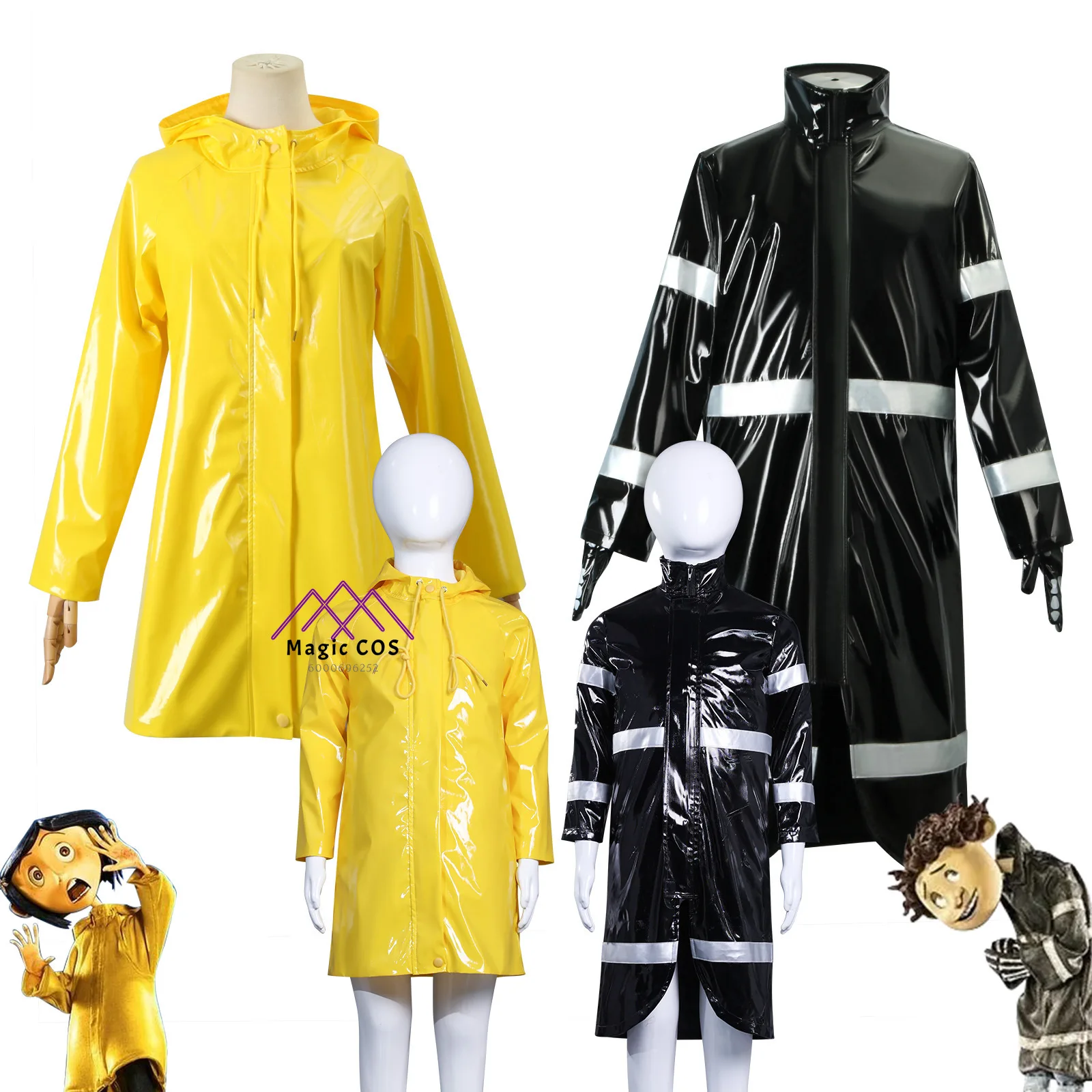 Coraline Cosplay Costume Iconic Yellow Raincoat Full Set High Quality Anime Outfit for Kids & Adults Halloween Party Suit
Coraline Cosplay Costume Iconic Yellow Raincoat Full Set High Quality Anime Outfit for Kids & Adults Halloween Party Suit