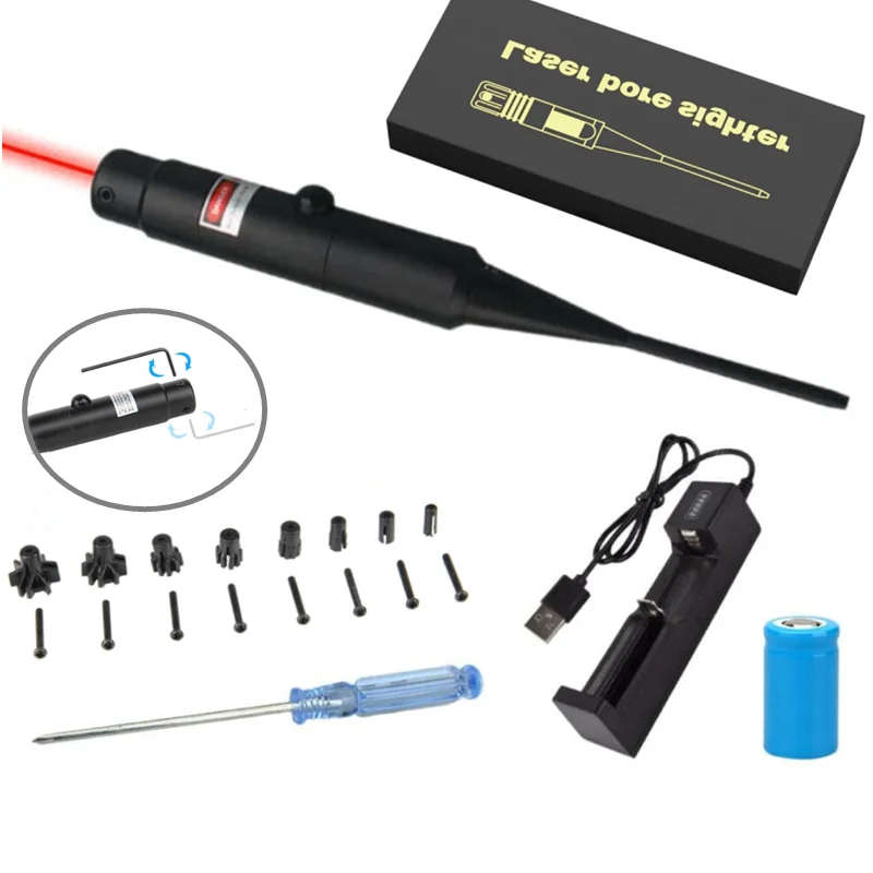 Universal Laser Bore Sight Scope Laser Boresighter Caliber .177 .22 to .50 .64 .78 Laser Collimador Rechargeable Battery
Universal Laser Bore Sight Scope Laser Boresighter Caliber .177 .22 to .50 .64 .78 Laser Collimador Rechargeable Battery