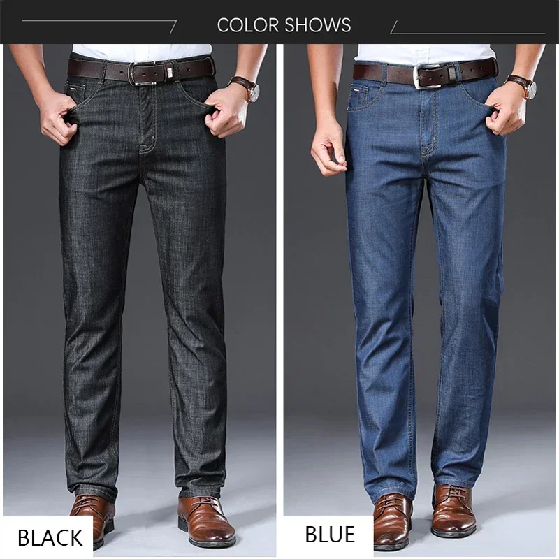 Summer Pants Men Jeans New Thin Soft Breathable Mid Straight Regular Black Jeans Trousers Work Vintage Men Jeans
Summer Pants Men Jeans New Thin Soft Breathable Mid Straight Regular Black Jeans Trousers Work Vintage Men Jeans