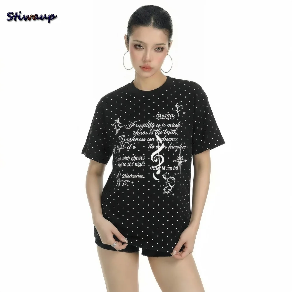 Letter Printed Tshirt for Men Street Fashion Unisex Polka Dot Short Sleeve Women T Shirts Summer Casual Women's T-shirt Cotton
Letter Printed Tshirt for Men Street Fashion Unisex Polka Dot Short Sleeve Women T Shirts Summer Casual Women's T-shirt Cotton