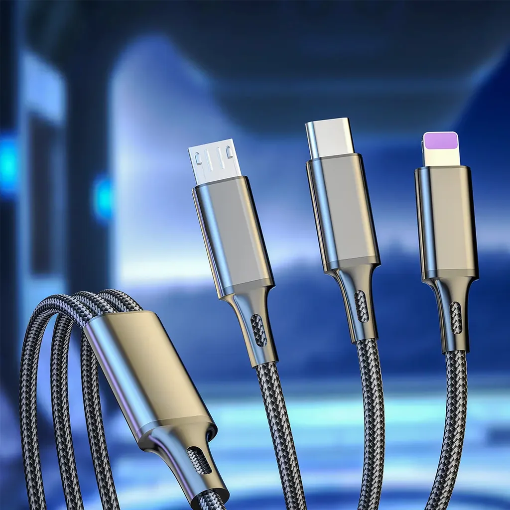 3-in-1 charging cable woven durable for Type-C/apple/Micro/ Honor /vivo/oppo models (Type-C interface supports data transmission
3-in-1 charging cable woven durable for Type-C/apple/Micro/ Honor /vivo/oppo models (Type-C interface supports data transmission