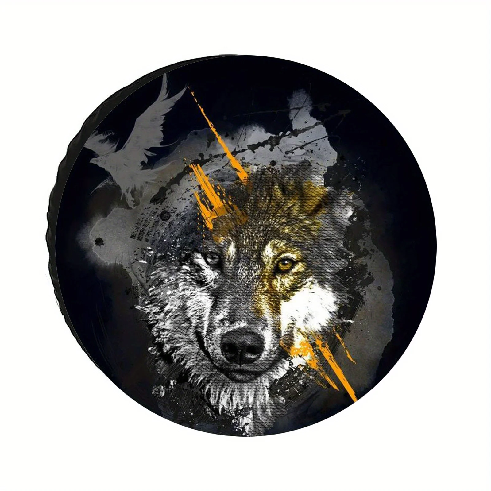 1 шт., 14-17 дюймов, полиэстеровый чехол для запасного колеса с портретом волка: черный и золотой абстрактная художественная тема Fusion
1 шт., 14-17 дюймов, полиэстеровый чехол для запасного колеса с портретом волка: черный и золотой абстрактная художественная тема Fusion