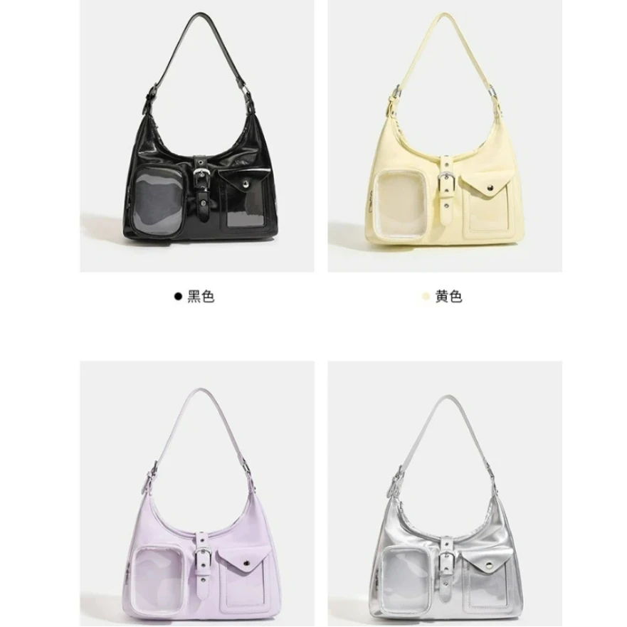 New Sweet Cool Ulzzang Ita Bag Motorcycle Style Armpit Bag Women's Daily Commuting Fashion Trend Single Shoulder Crossbody Bag
New Sweet Cool Ulzzang Ita Bag Motorcycle Style Armpit Bag Women's Daily Commuting Fashion Trend Single Shoulder Crossbody Bag