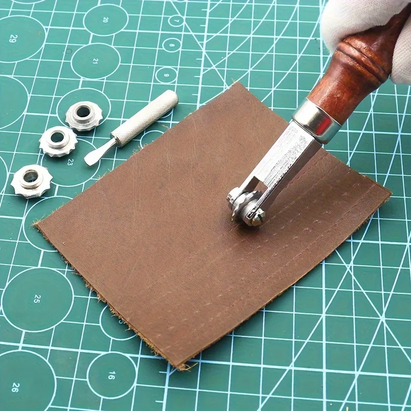 Four-wheel Leather Stitching Marking Wheel Precision Line Spacing Roulette Practical Hand Tool for Leather Craft Sewing Making
Four-wheel Leather Stitching Marking Wheel Precision Line Spacing Roulette Practical Hand Tool for Leather Craft Sewing Making