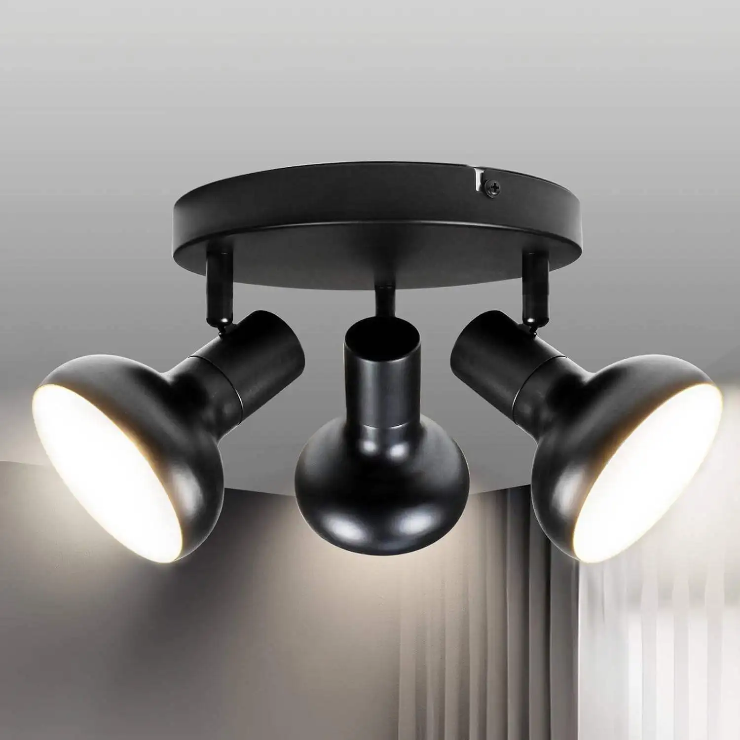 Modern Style Spotlight 3 Way Track Lighting E12 Base Rotatable Ceiling Light Fixture Metal for Kitchen Living Room Office
Modern Style Spotlight 3 Way Track Lighting E12 Base Rotatable Ceiling Light Fixture Metal for Kitchen Living Room Office