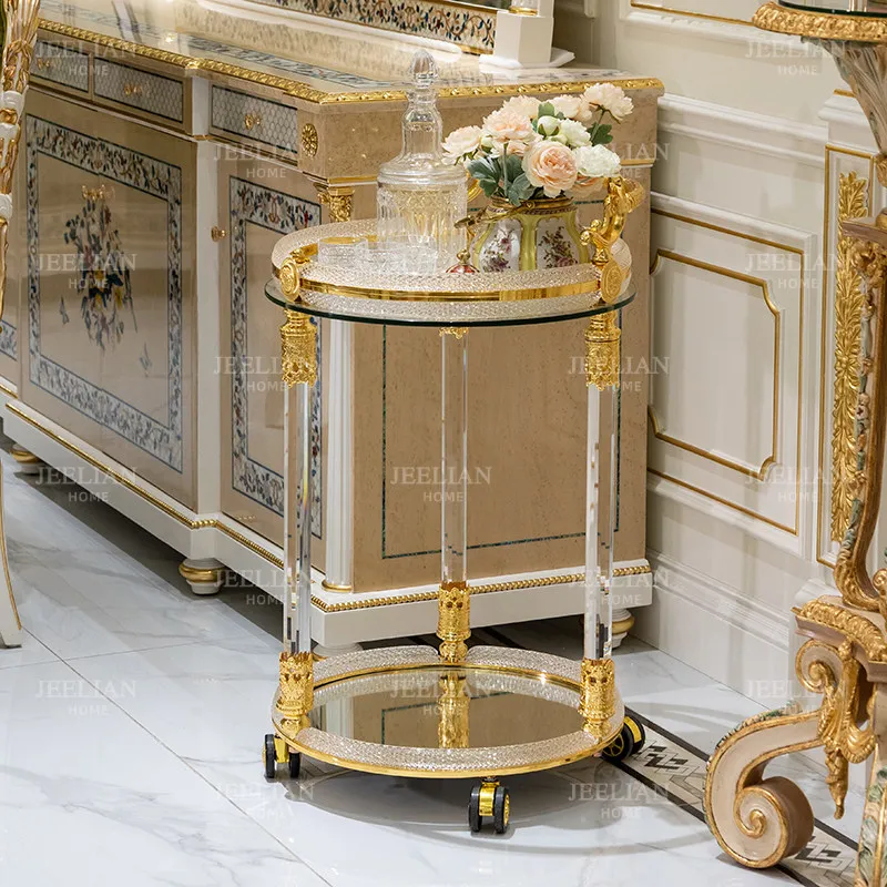 CX French luxury copper alloy exquisite, villa living room dining room home decoration double-layer dining car
CX French luxury copper alloy exquisite, villa living room dining room home decoration double-layer dining car