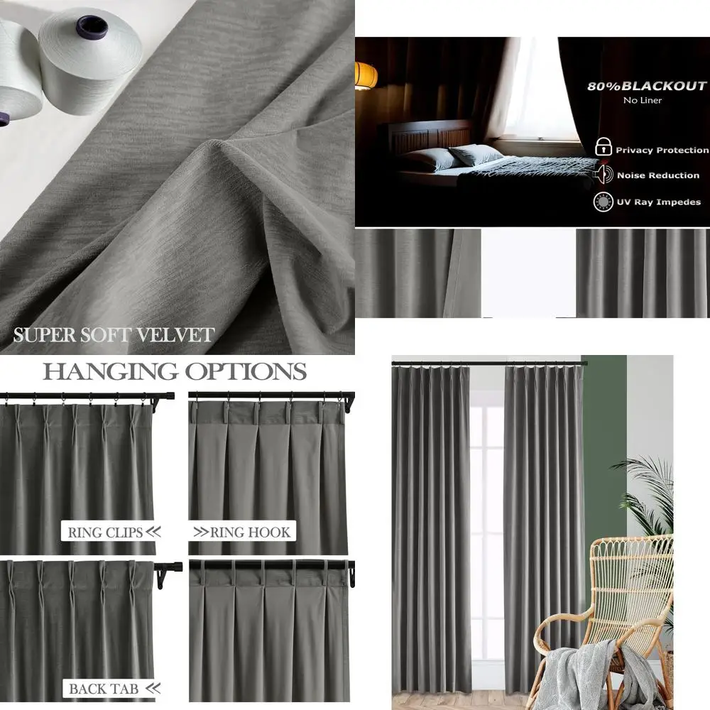 108 Blackout Chenille Velvet Curtains, 38W x 108L, 2-Panels, Room Darkening, Insulated for Living/Bedroom
108 Blackout Chenille Velvet Curtains, 38W x 108L, 2-Panels, Room Darkening, Insulated for Living/Bedroom