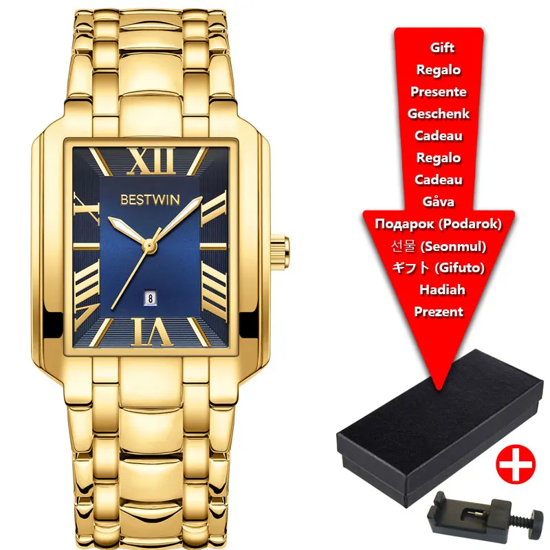 High End Watches for Men Roman Numerals Square Quartz Waterproof Steel Strip Calendar Square Business Clock for Men
High End Watches for Men Roman Numerals Square Quartz Waterproof Steel Strip Calendar Square Business Clock for Men