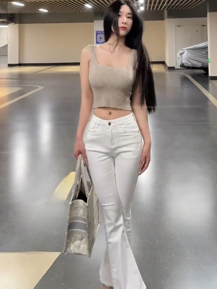White Flared Jeans Women's Tight Fit High Waist Cotton Stretch Denim Bootcut Long Trousers Casual Sle Butt Lifting
White Flared Jeans Women's Tight Fit High Waist Cotton Stretch Denim Bootcut Long Trousers Casual Sle Butt Lifting
