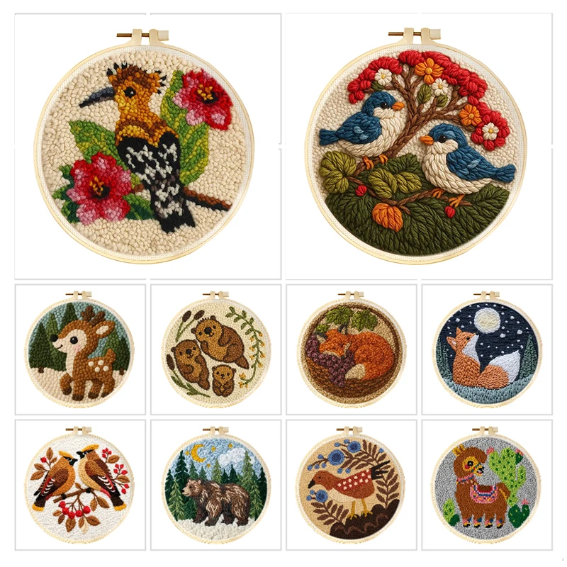 Punch Needle Embroidery With Frame Giraffe Animal Craft Supplies Birds Milu Deer Cute Funny Easy DIY Play Set For Beginner 20x2
Punch Needle Embroidery With Frame Giraffe Animal Craft Supplies Birds Milu Deer Cute Funny Easy DIY Play Set For Beginner 20x2