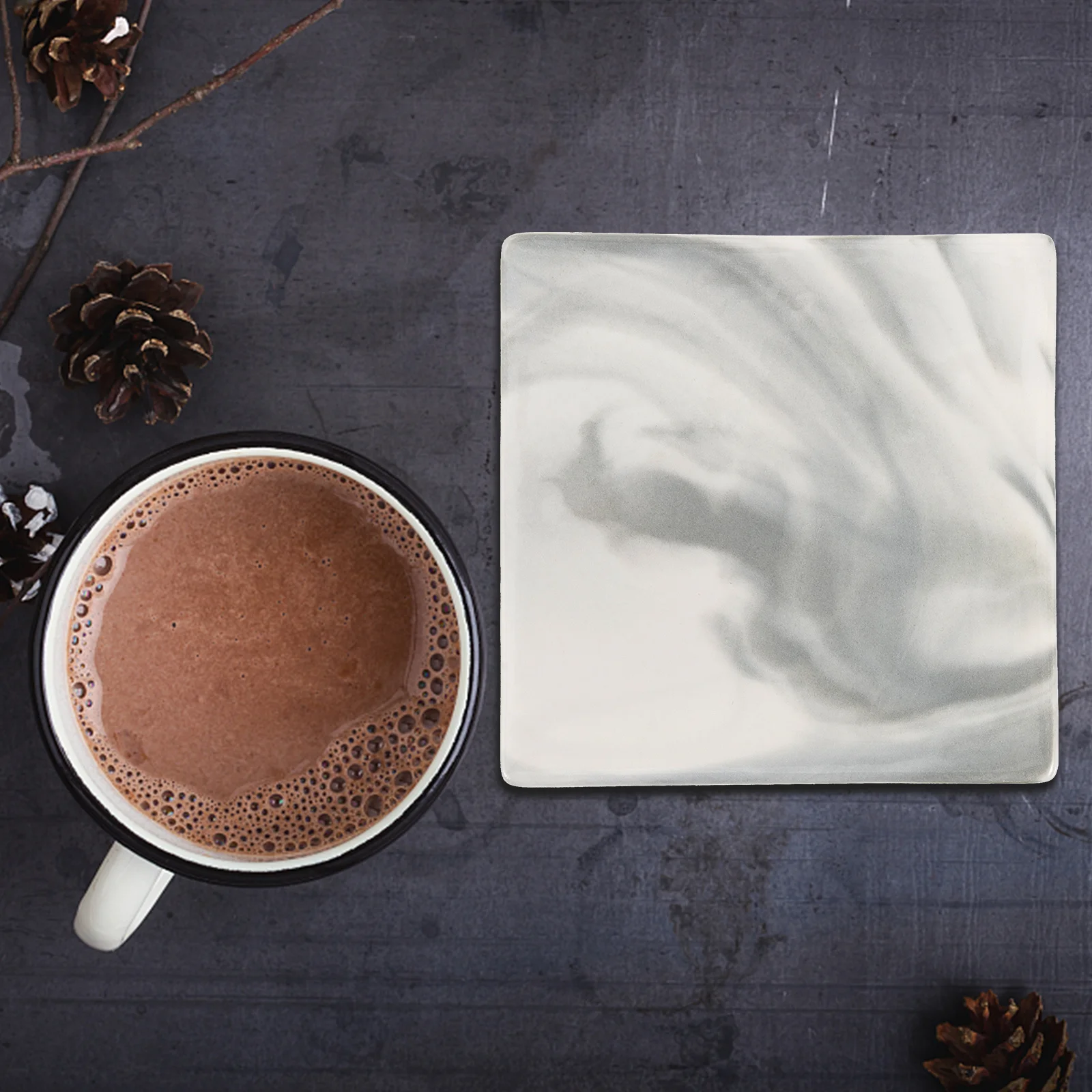 4Pcs Marble Pattern Ceramic Coasters Square Heat Resistant Wear-Resistant Cup Pads for Home Office Desktop Table Protection
4Pcs Marble Pattern Ceramic Coasters Square Heat Resistant Wear-Resistant Cup Pads for Home Office Desktop Table Protection