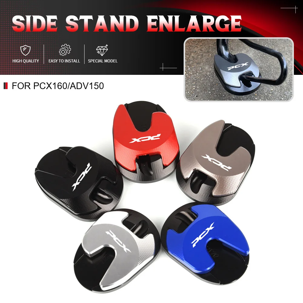For HONDA PCX150 PCX125 ADV150 PCX160 2018-2023 Motorcycle Side Stand Foot Enlarger Plate Pad Kickstand Support Pad Shell Cover
For HONDA PCX150 PCX125 ADV150 PCX160 2018-2023 Motorcycle Side Stand Foot Enlarger Plate Pad Kickstand Support Pad Shell Cover
