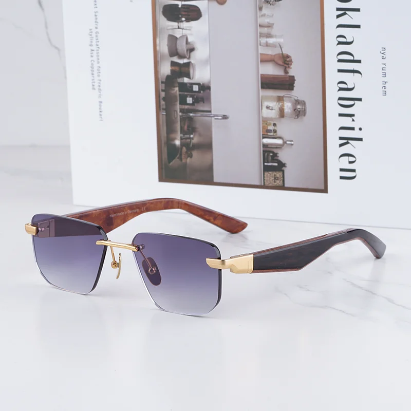 THE VISIONIST INS Fashion Black Gold Rimless Sunglasses for Men Luxury Craft Top Quality Boundless Acetate Solar Glasses UV
THE VISIONIST INS Fashion Black Gold Rimless Sunglasses for Men Luxury Craft Top Quality Boundless Acetate Solar Glasses UV