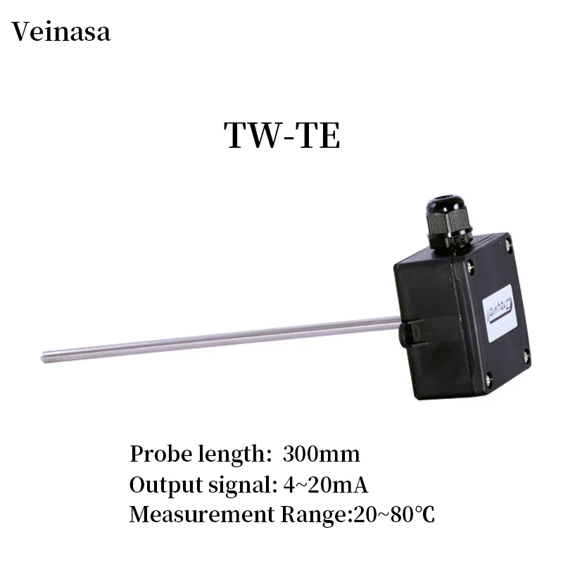 TW-TE-4-20mA-300 Stainless Steel Duct Temperature Sensor Probe IP66 Rated 100mm Probe Length Industrial Use 1 Year Warranty
TW-TE-4-20mA-300 Stainless Steel Duct Temperature Sensor Probe IP66 Rated 100mm Probe Length Industrial Use 1 Year Warranty