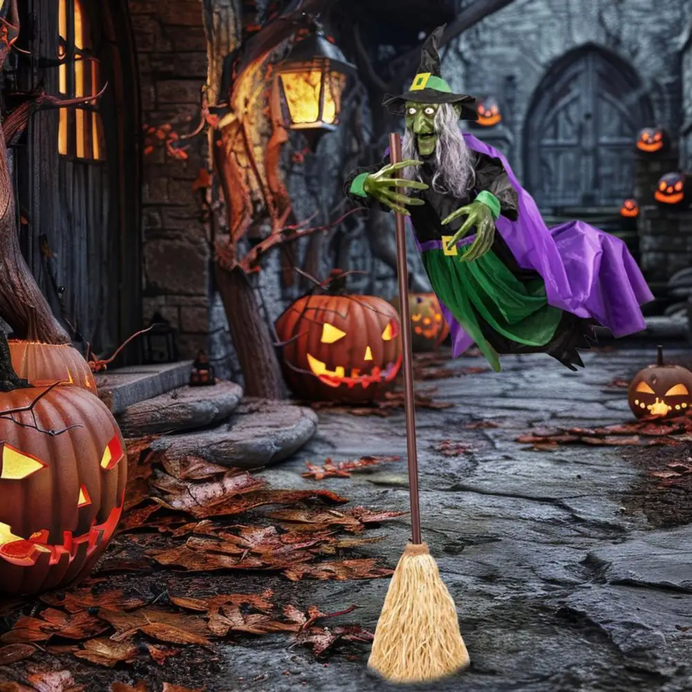 Outdoor Flying Witch Prop Blue-green Light Witch Eyes Spooky Flying Witch Decoration with Sounds Lights for Outdoor for A
Outdoor Flying Witch Prop Blue-green Light Witch Eyes Spooky Flying Witch Decoration with Sounds Lights for Outdoor for A