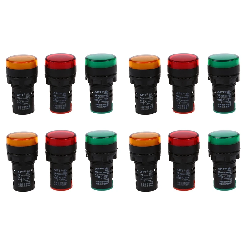 Красная, желто-зеленая фотолампа 22 мм фотоэлемент управления дисплеем AC 220 V 12 шт. 
Красная, желто-зеленая фотолампа 22 мм фотоэлемент управления дисплеем AC 220 V 12 шт.