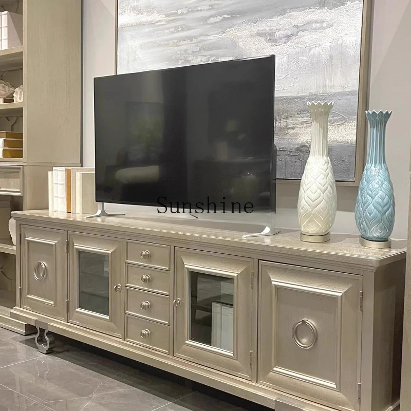 Furniture American solid wood engraving light luxury laser projector TV cabinet customization
Furniture American solid wood engraving light luxury laser projector TV cabinet customization