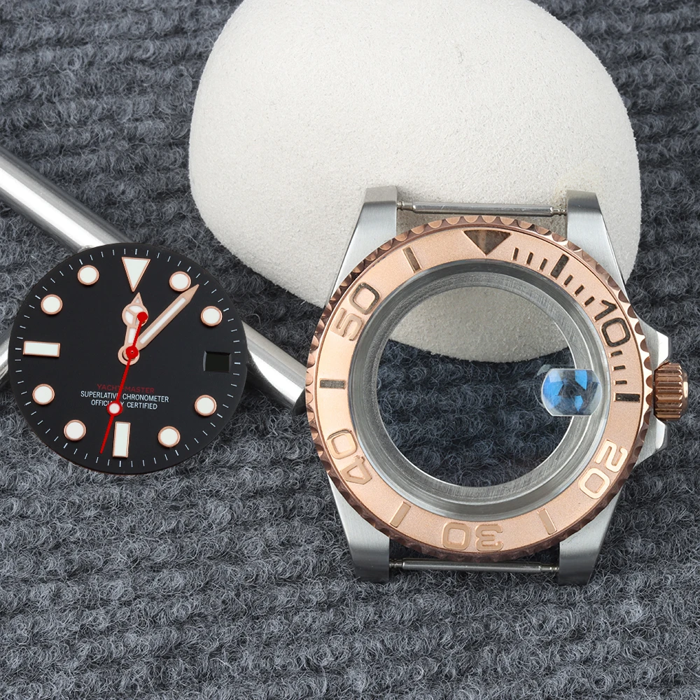 rose gold 40mm Watch Case 28.5mm Dial Hands Blue Luminous For Yacht-Master Sapphire glass Case For NH35 NH36 NH34 NH38 Movement
rose gold 40mm Watch Case 28.5mm Dial Hands Blue Luminous For Yacht-Master Sapphire glass Case For NH35 NH36 NH34 NH38 Movement
