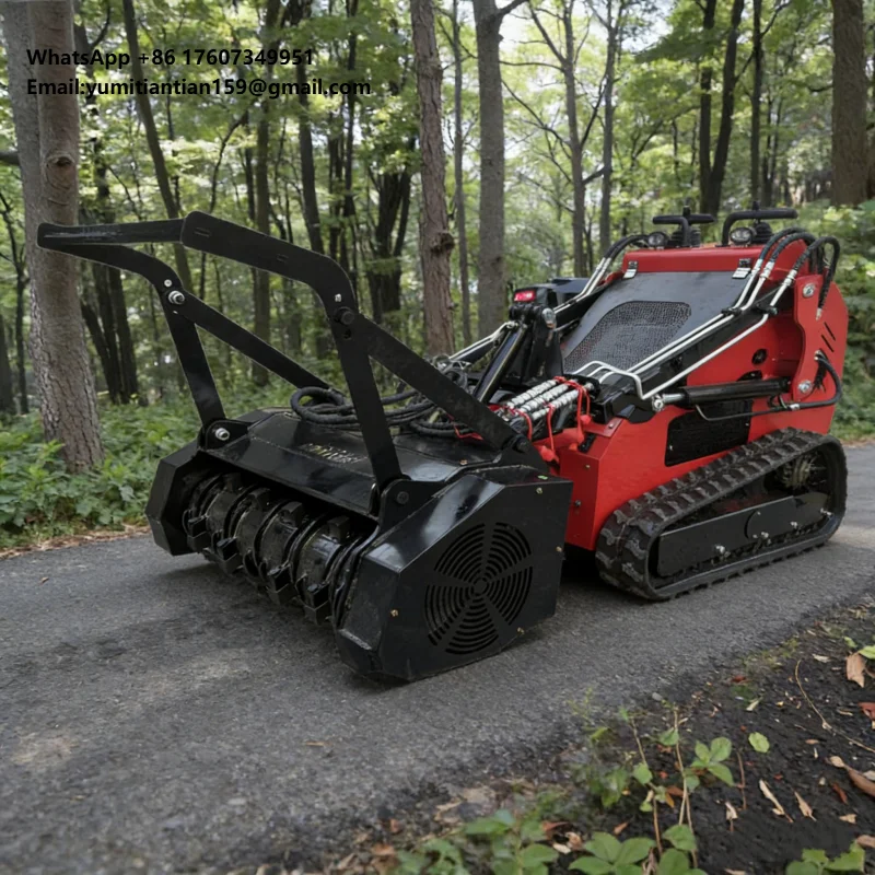 25Hp Kubota Engine Diesel Hydraulic Polit Hightop V1000 Mini Skid Steer Track Loader with Forestry Mulcher Attachment
25Hp Kubota Engine Diesel Hydraulic Polit Hightop V1000 Mini Skid Steer Track Loader with Forestry Mulcher Attachment
