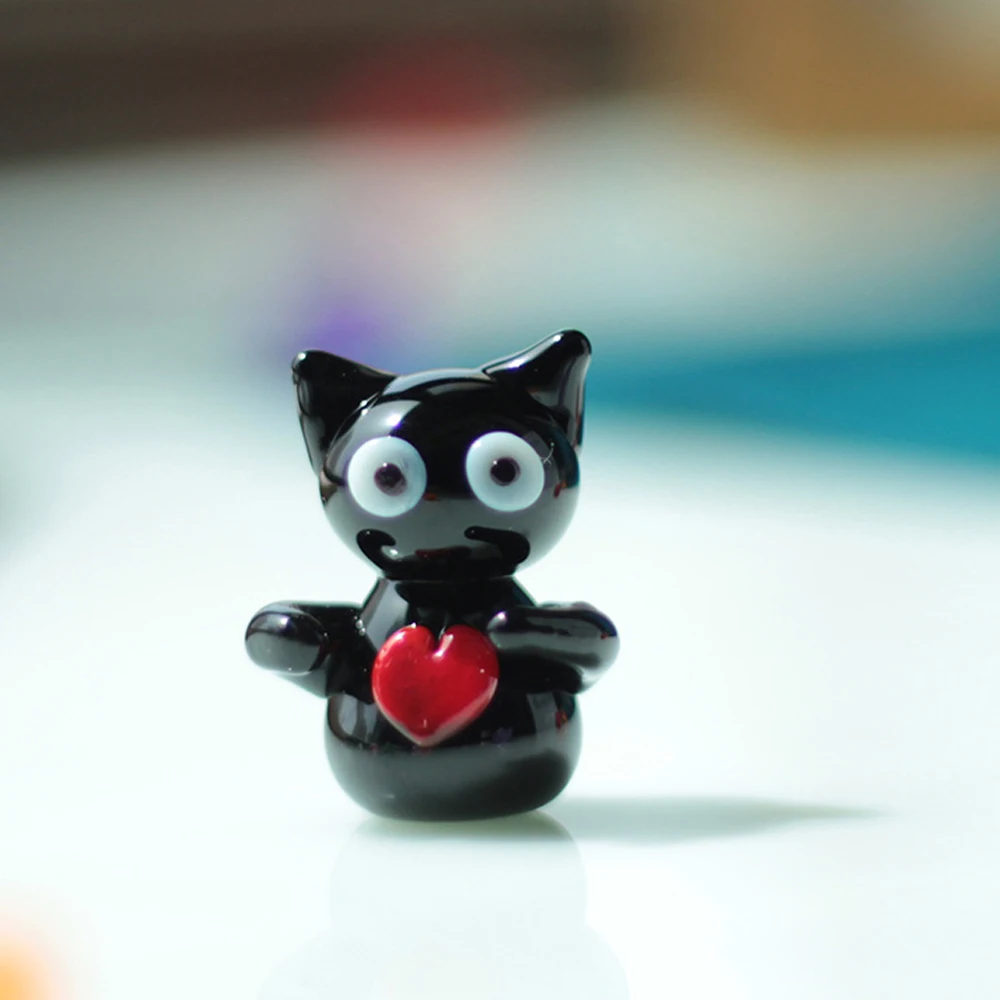 Handmade Glass Cat Figurines Collectible 2Pcs Miniature Black Cat Sculpture Art Glass Animals Statue for Home Room Table Decor
Handmade Glass Cat Figurines Collectible 2Pcs Miniature Black Cat Sculpture Art Glass Animals Statue for Home Room Table Decor