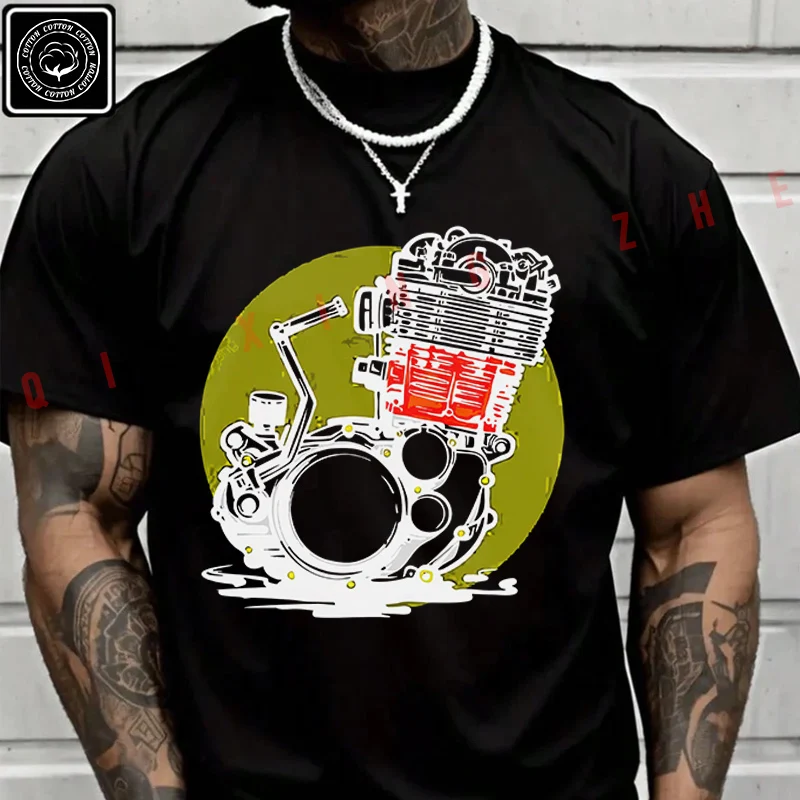 Motorcycle Engine Graphic Moto T Shirt Men's Cotton Casual Fashion Short Sleeved Round Neck T-shirt Tee
Motorcycle Engine Graphic Moto T Shirt Men's Cotton Casual Fashion Short Sleeved Round Neck T-shirt Tee