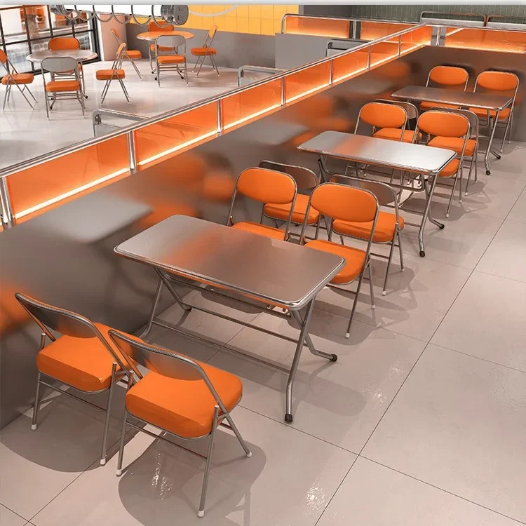 Custom stainless steel folding tables and chairs Internet celebrity Hong Kong style tea restaurant snacks dessert coffee
Custom stainless steel folding tables and chairs Internet celebrity Hong Kong style tea restaurant snacks dessert coffee